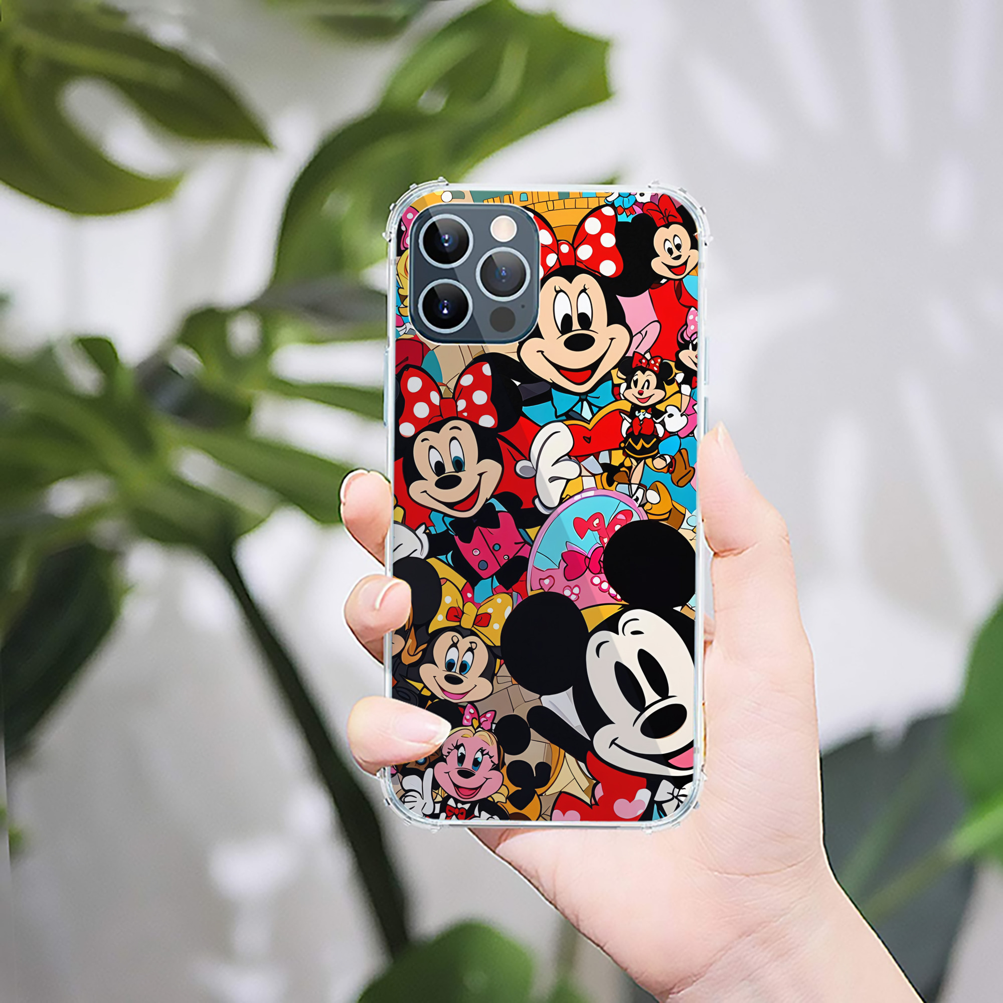 （画像用） ミッキーマウス Mickey Mouse 【iPhone 12シリーズ対応】透明スマホケース（クリアソフトケース）